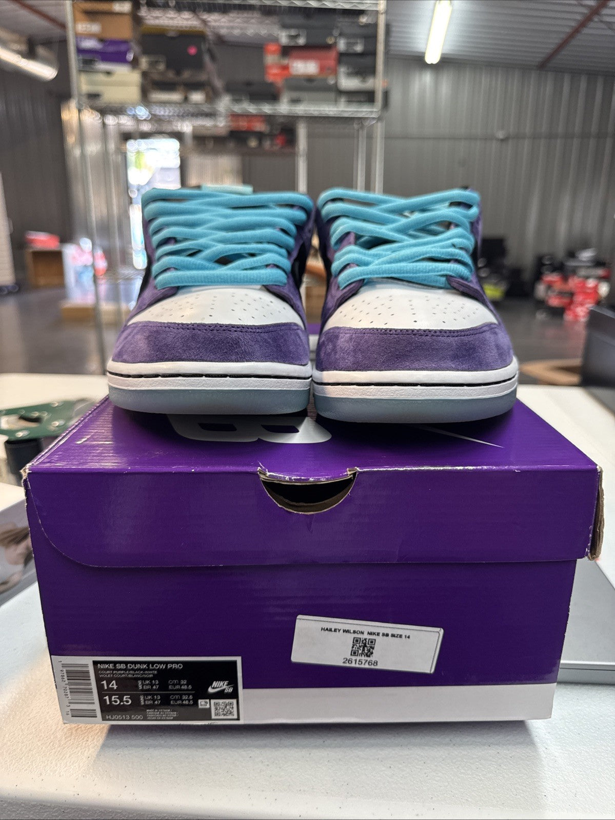 Size 14 - Nike SB Dunk Low Pro Court Purple Black White