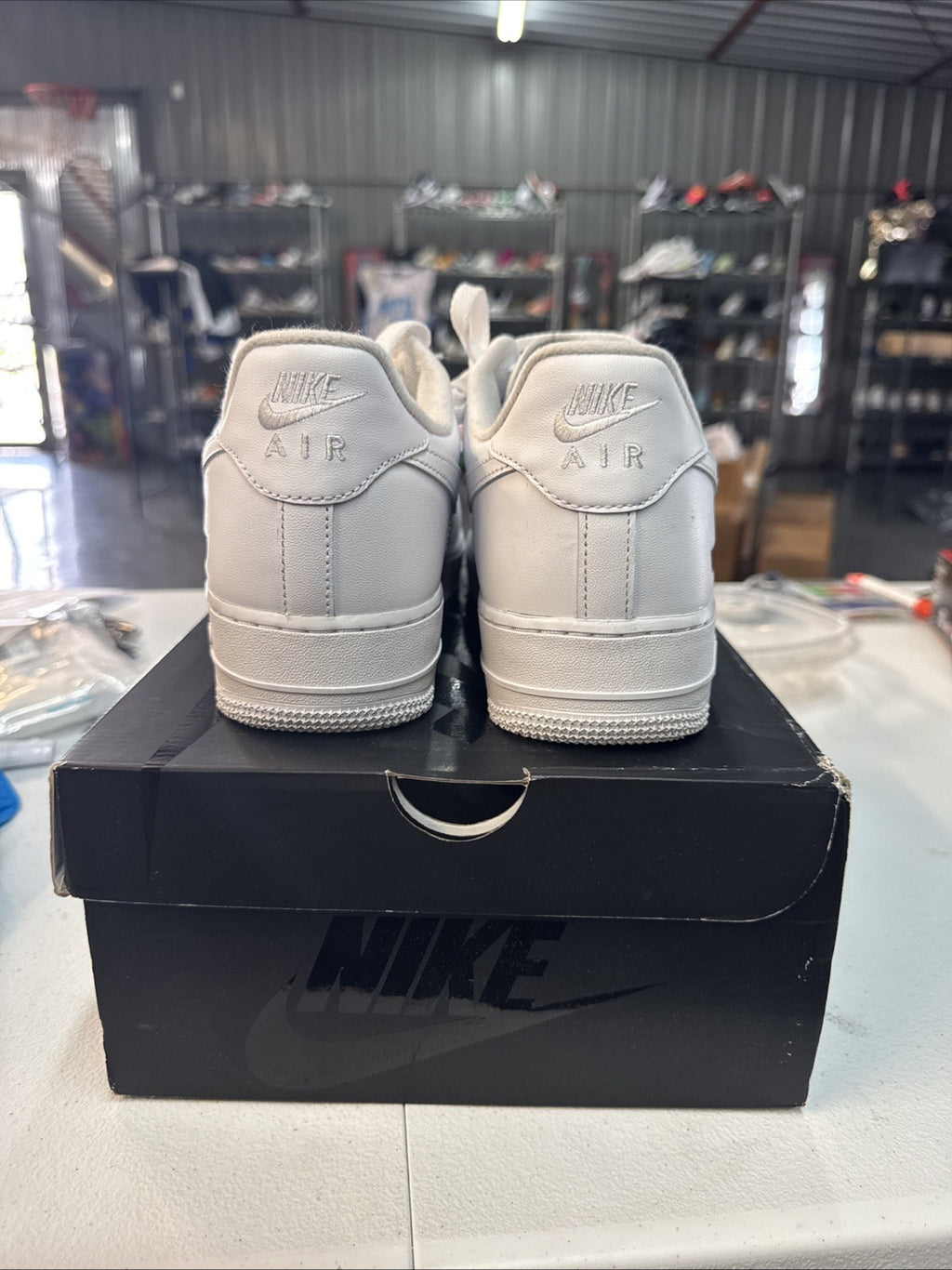 Size 10 - Nike Air Force 1 Low Supreme Box Logo White/White 2020