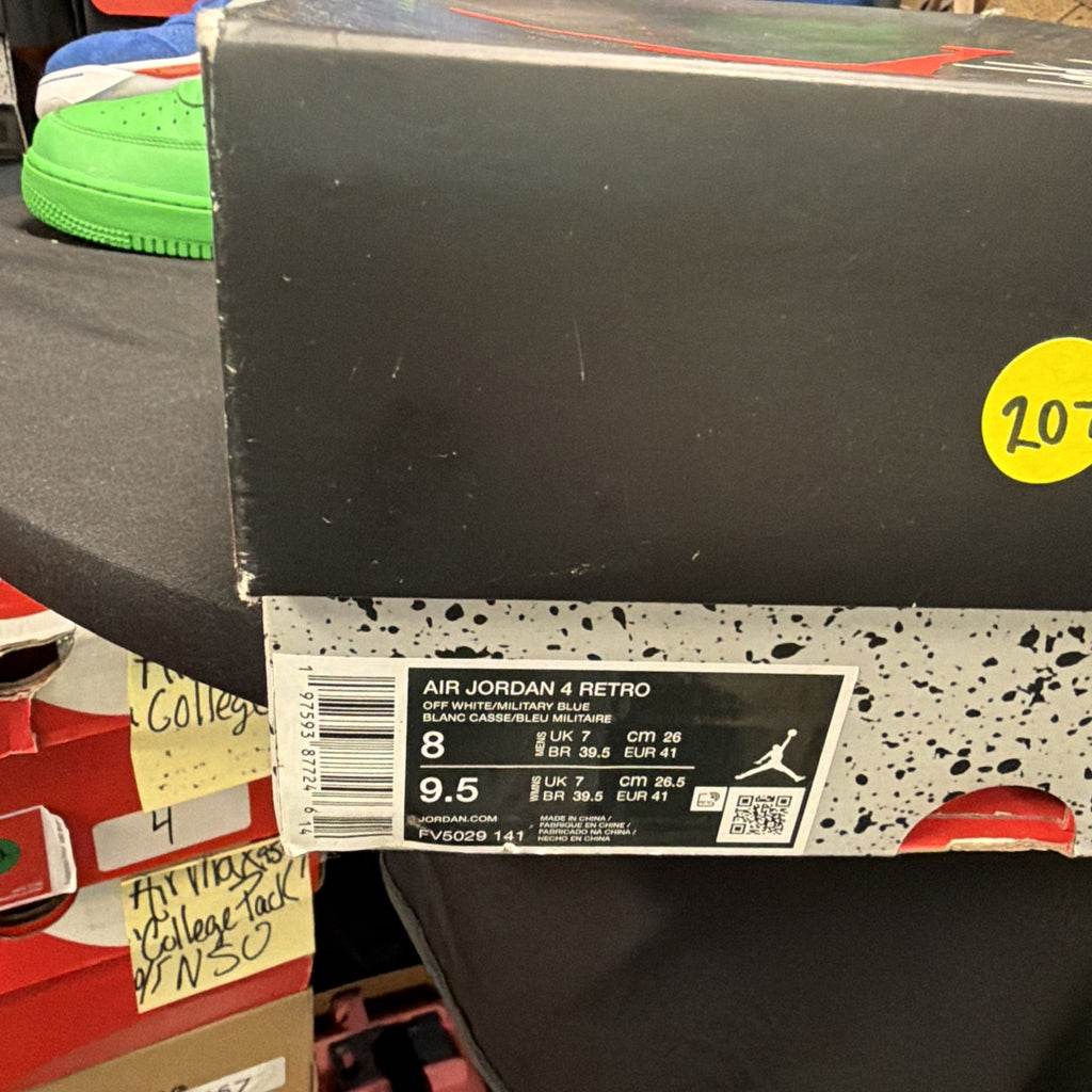 (Men's) Air Jordan 4 Retro 'Military Blue / Industrial Blue' (2024) Size 8 (207)