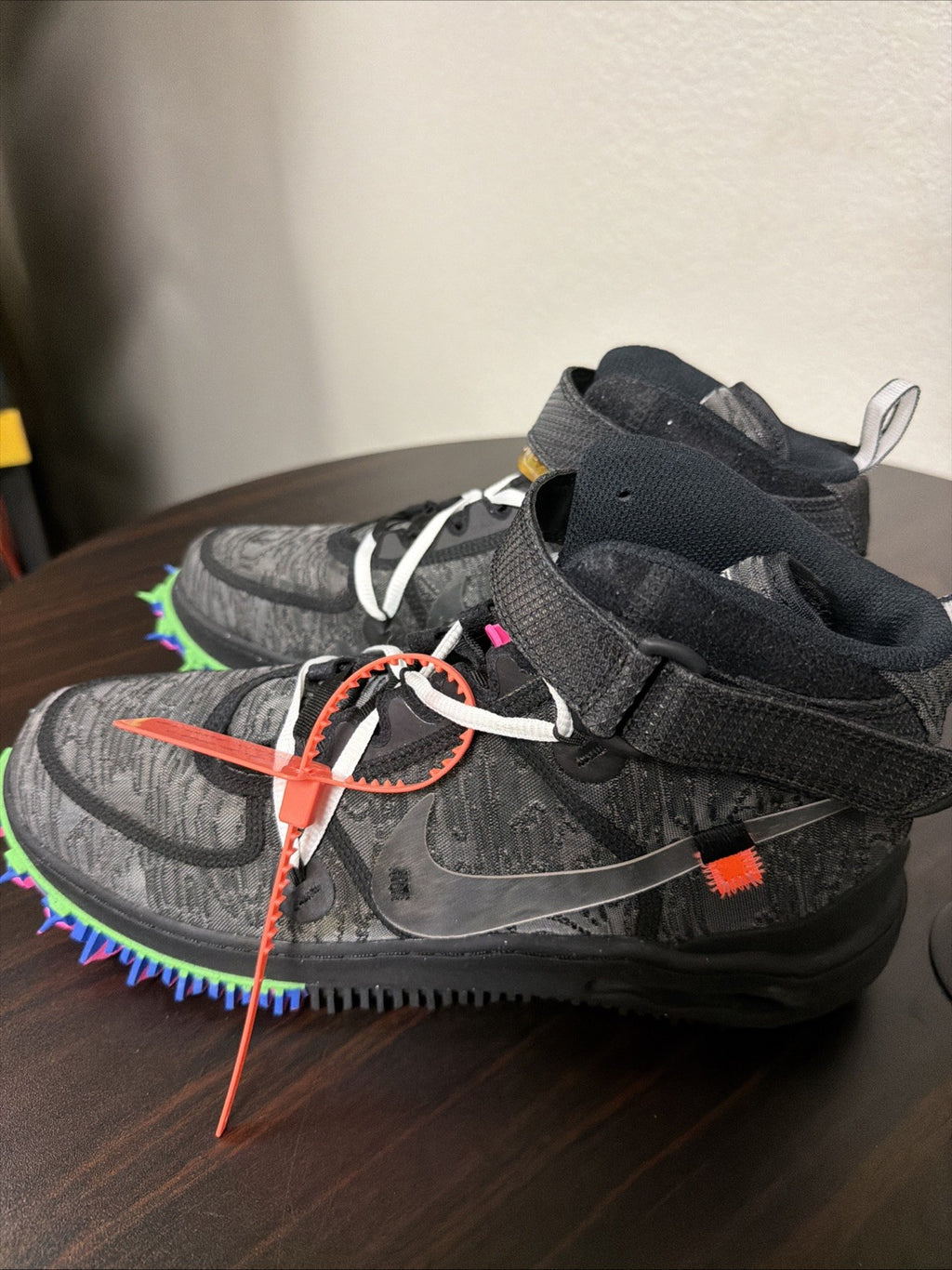 Nike Air Force 1 Mid x OFF WHITE Black Sneakers, Size 13 BNIB DO6290-001