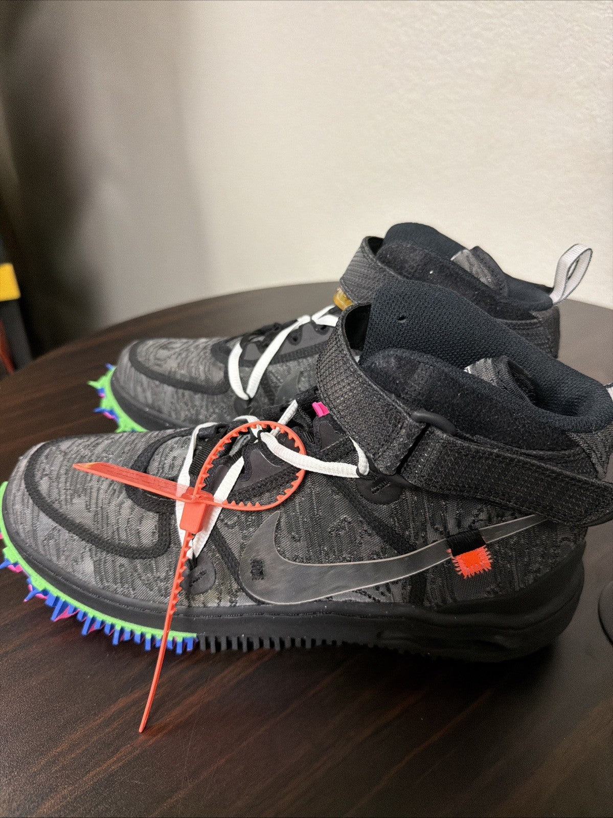 Nike Air Force 1 Mid x OFF WHITE Black Sneakers, Size 13 BNIB DO6290-001