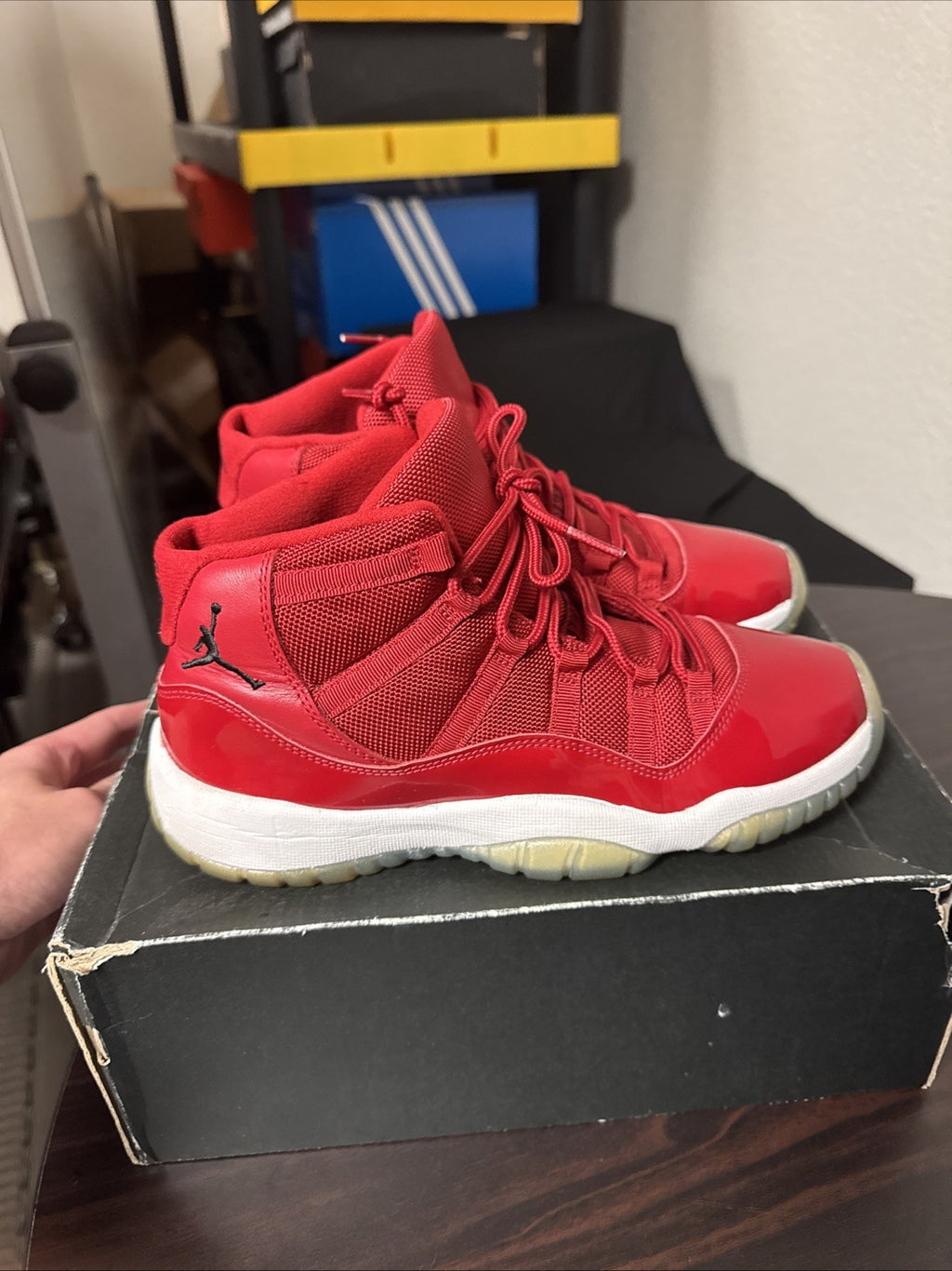 Size 7Y (GS) - Jordan 11 Retro High Win Like '96 Red 8.5 Women’s 378038 623