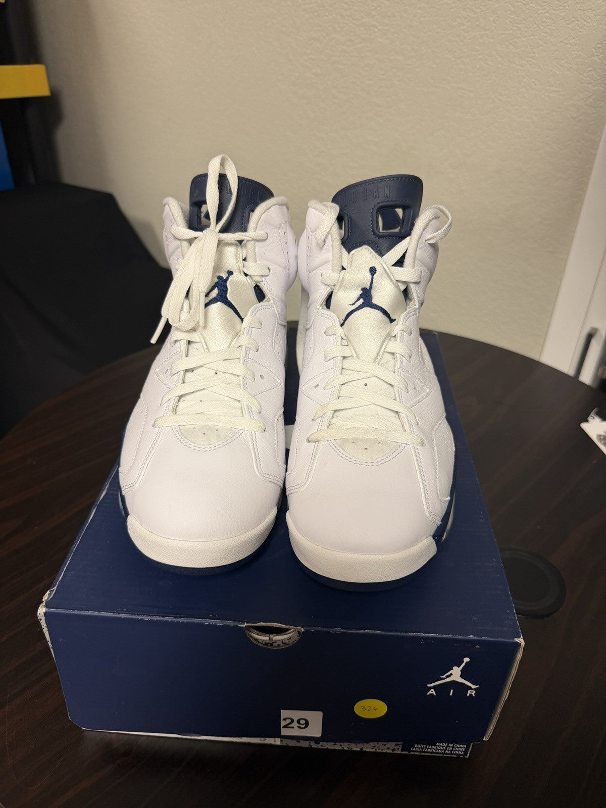 Nike Air Jordan 6 Retro Midnight Navy Sneakers CT8529-141 Mens Size 10.5