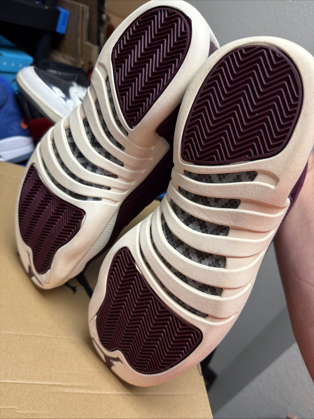 Jordan Air Jordan 12 Retro Bordeaux White 2017 Mid Top Men's Athletic Sneaker