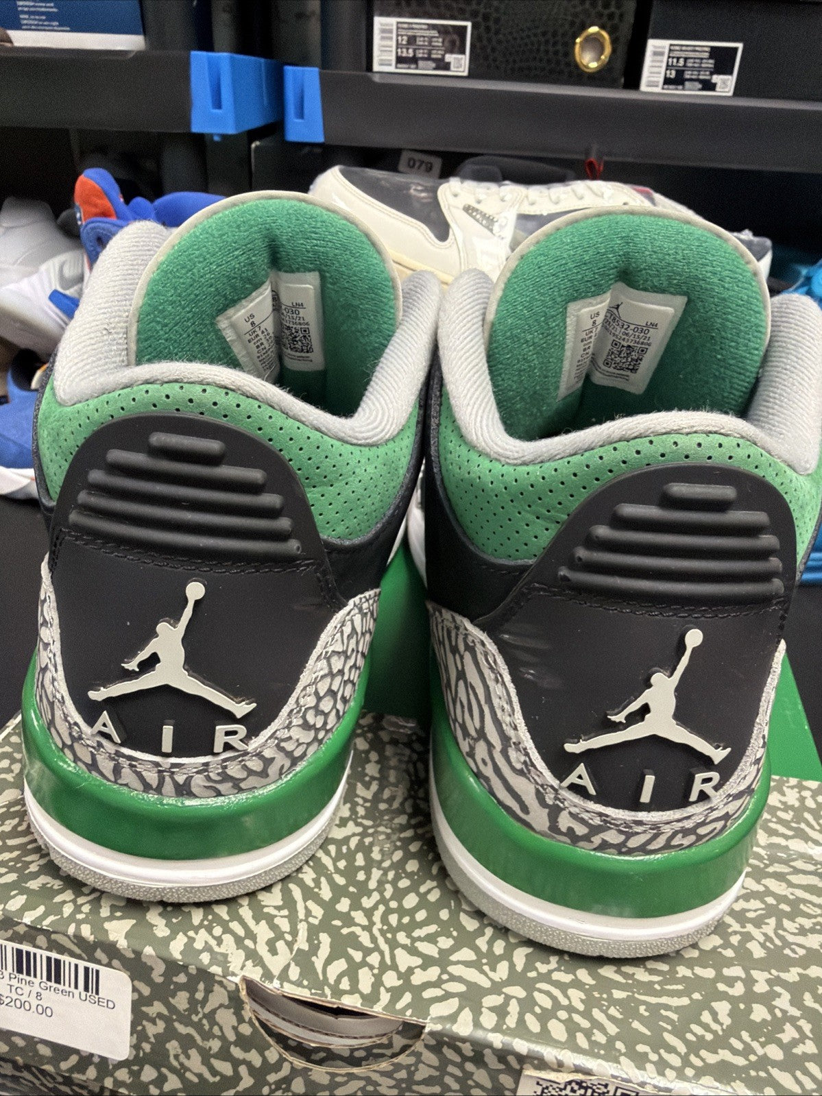 Size 8 - Jordan 3 Retro Mid Pine Green