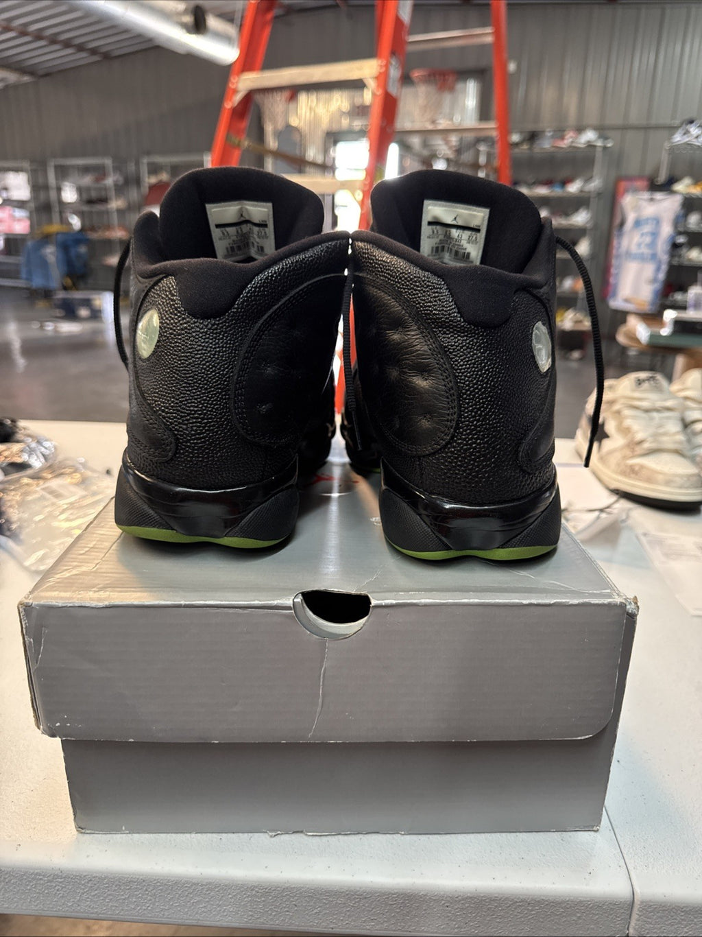 Size 9.5 - Air Jordan 13 Retro Black Altitude Green