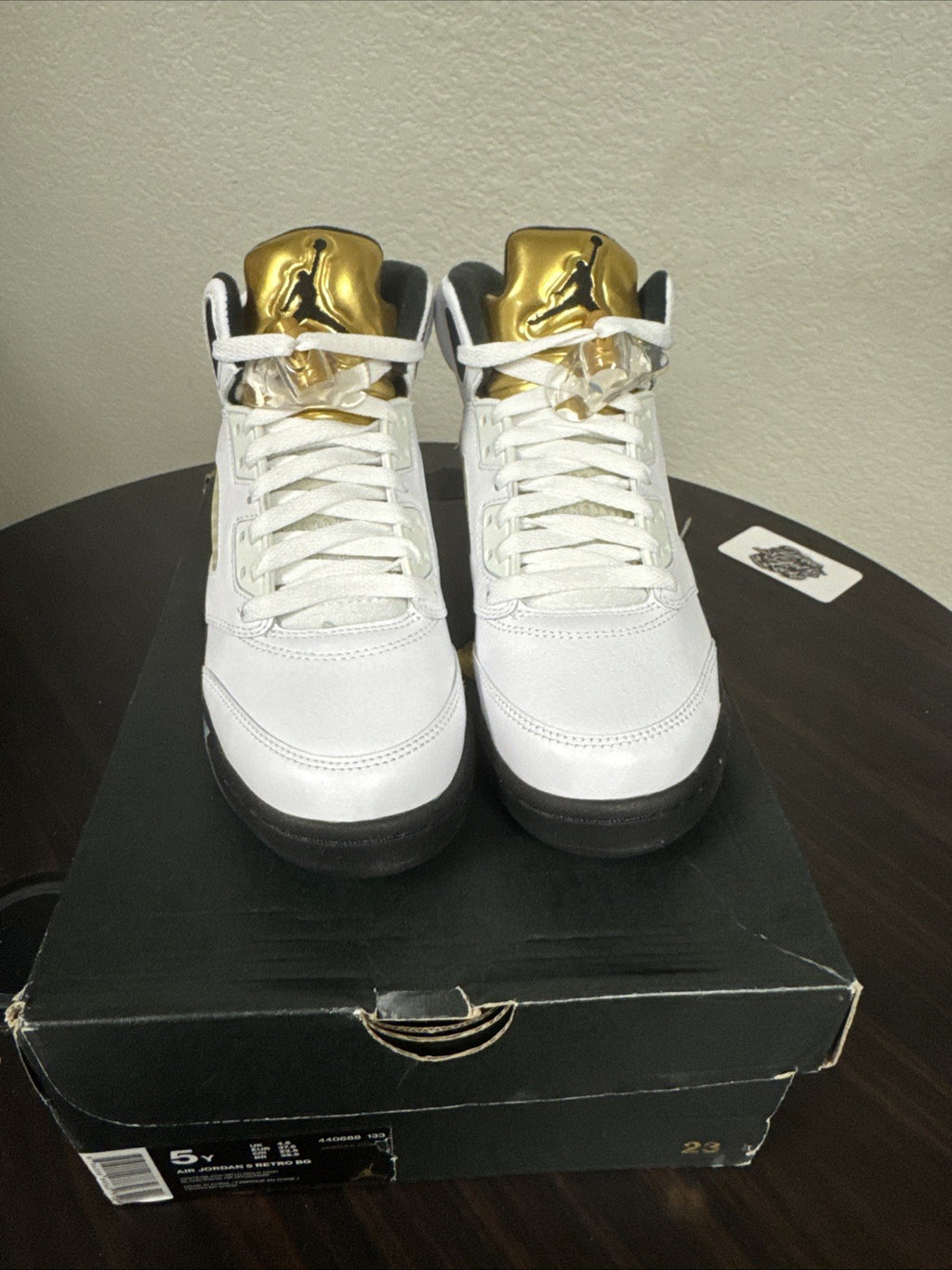 5y - Nike Air Jordan 5 V Retro Olympic 2016 440888-133 Gold