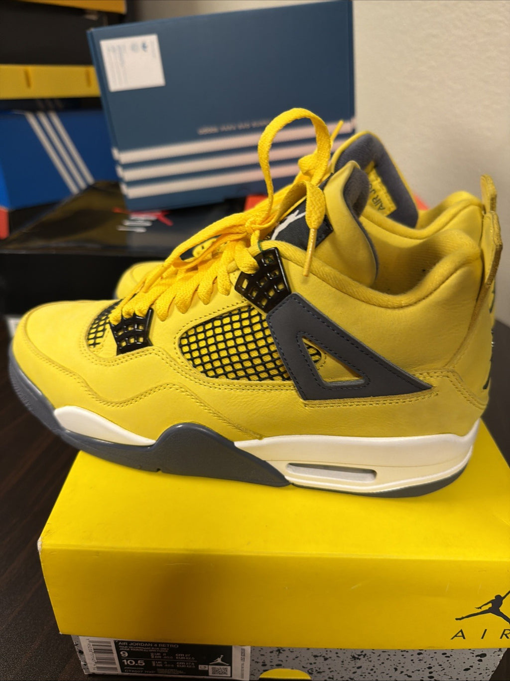  Air Jordan 4 Retro Tour Yellow/Dark Blue Grey