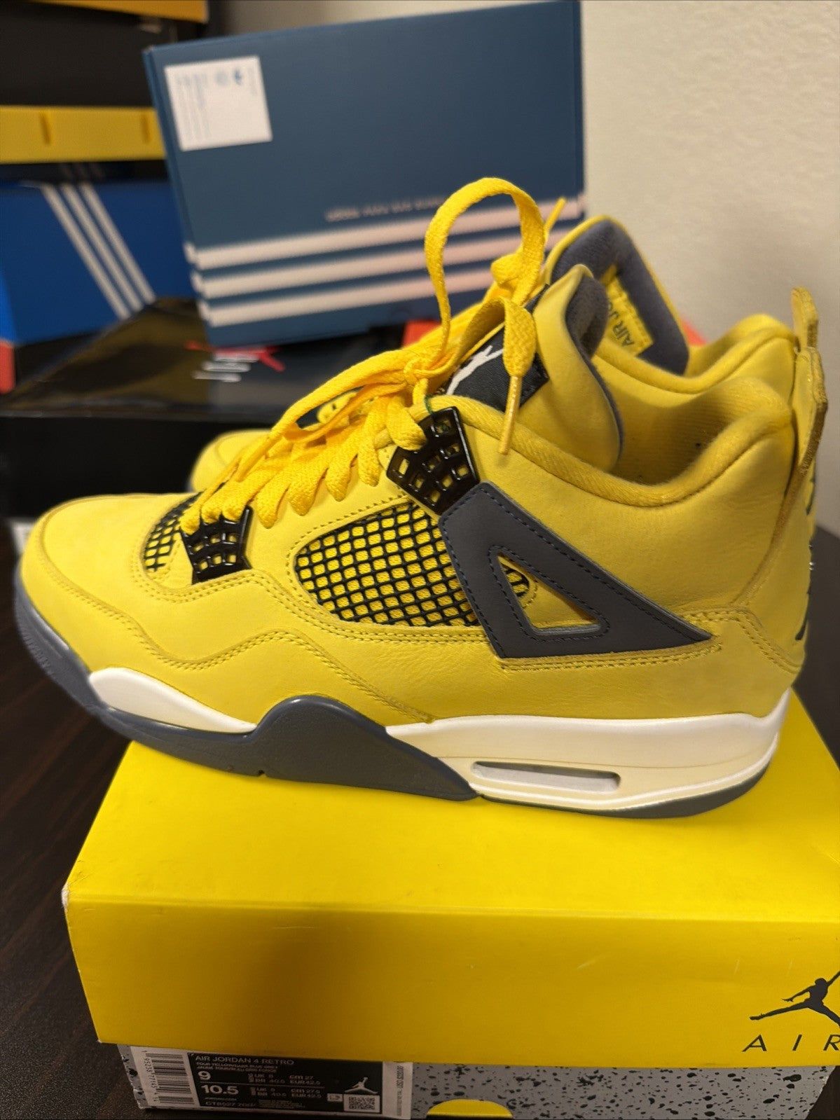  Air Jordan 4 Retro Tour Yellow/Dark Blue Grey