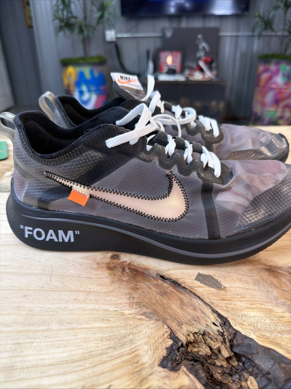 Size 10.5 - Nike Zoom Fly SP x OFF-WHITE Black 2018