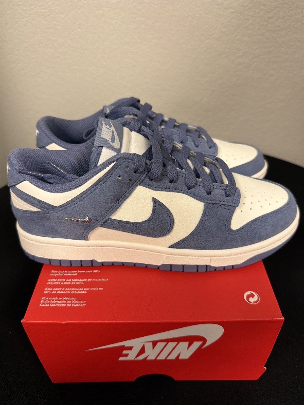 Size 8.5 - Nike Dunk Low Mini Swoosh - World Indigo W