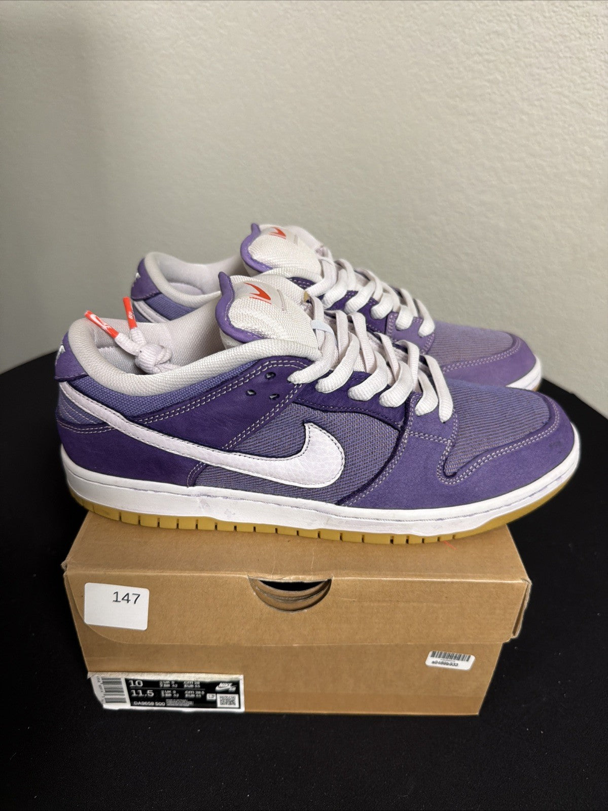 Size 10 - Nike Dunk SB Low Unbleached Pack - Lilac