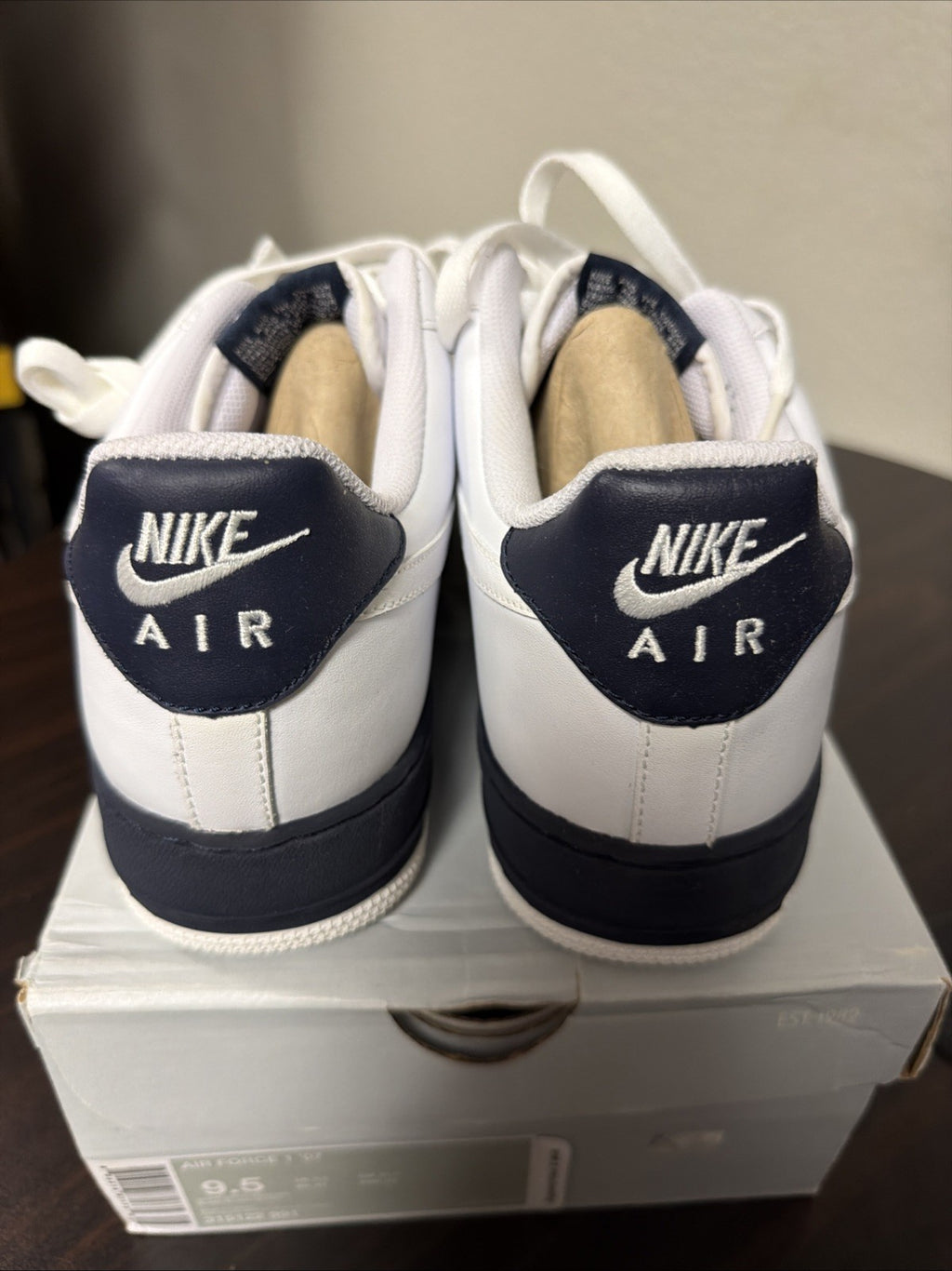 Nike Air Force 1 '07 'White Obsidian' White Navy Size 9.5 315122-991 2008
