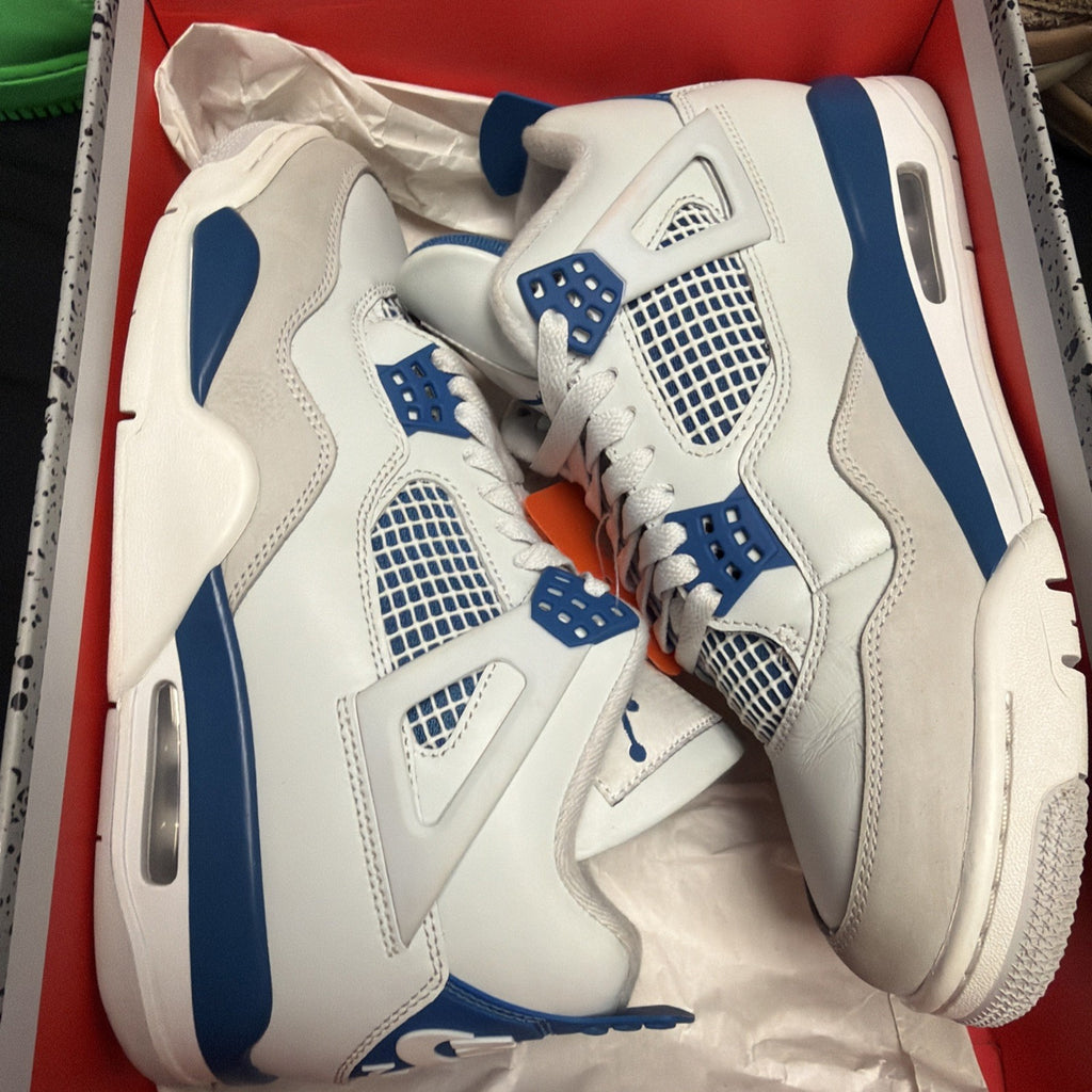 (Men's) Air Jordan 4 Retro 'Military Blue / Industrial Blue' (2024) Size 8 (207)