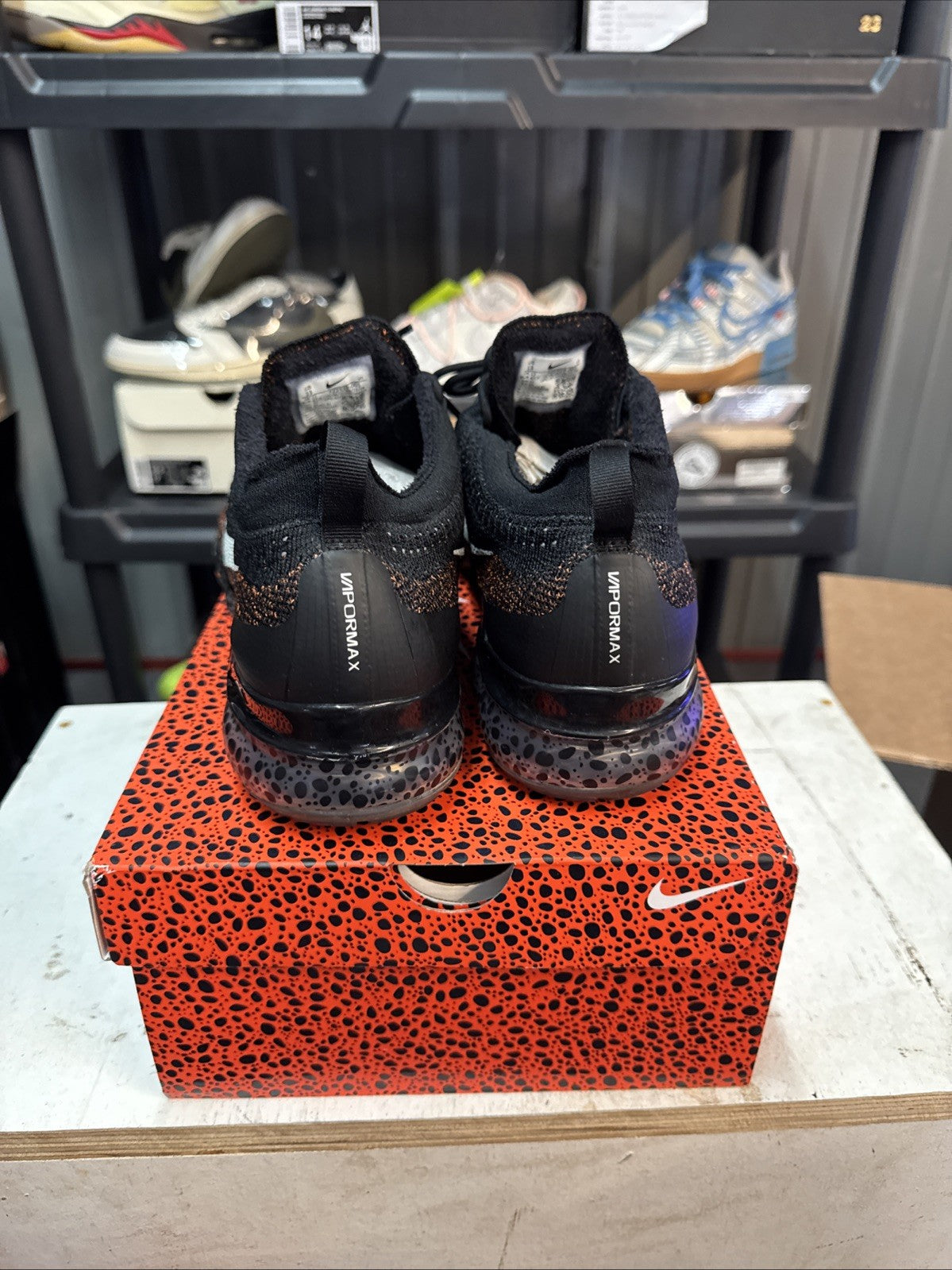Nike Air Vapormax 2023 Flyknit Se Olympic Safari Black-Silver Sz 13