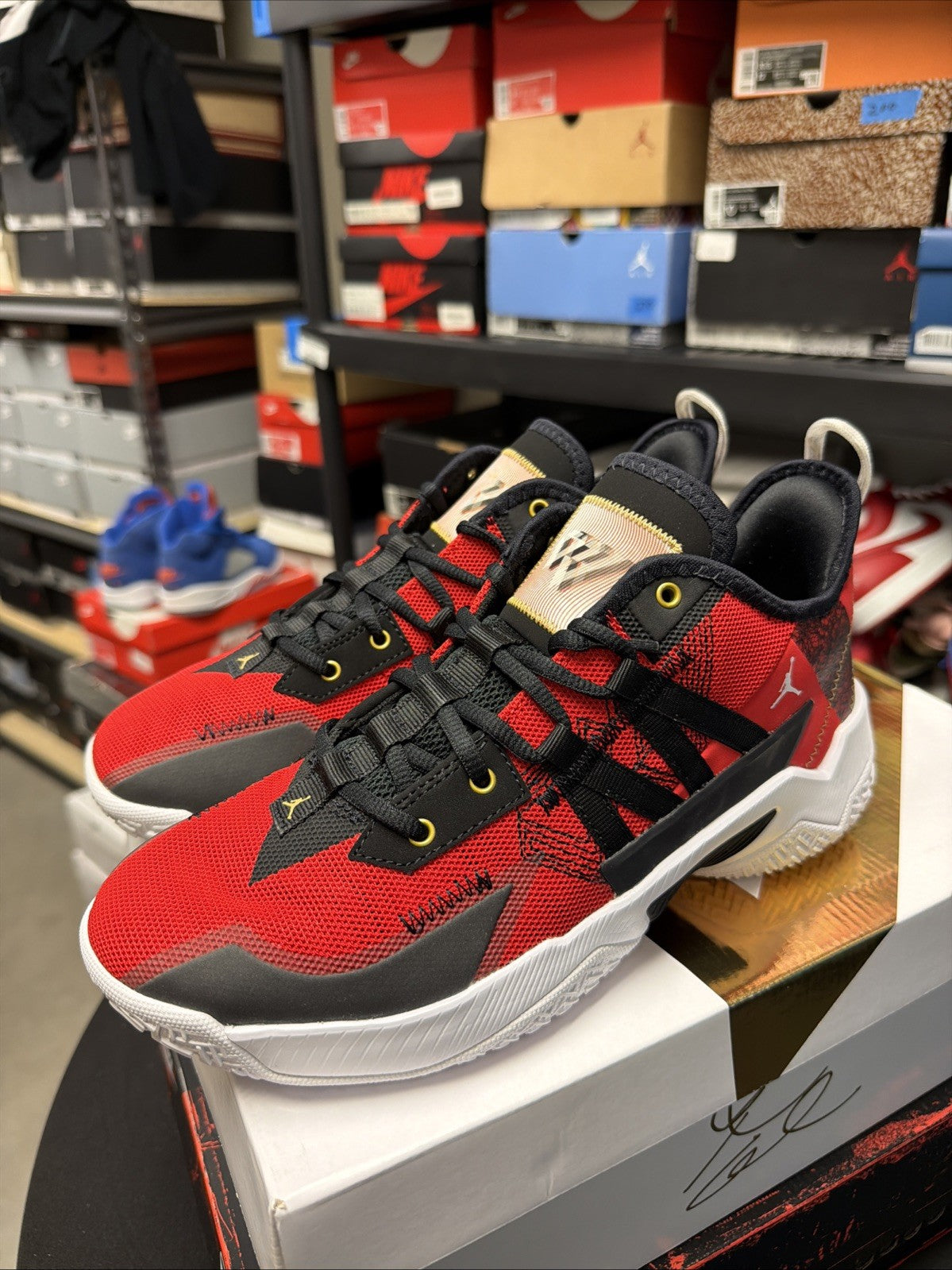 NIKE JORDAN TAKE II PF RED BLACK BASKETBALL SHOE CW2458-607 BLACK RED BRED MENS