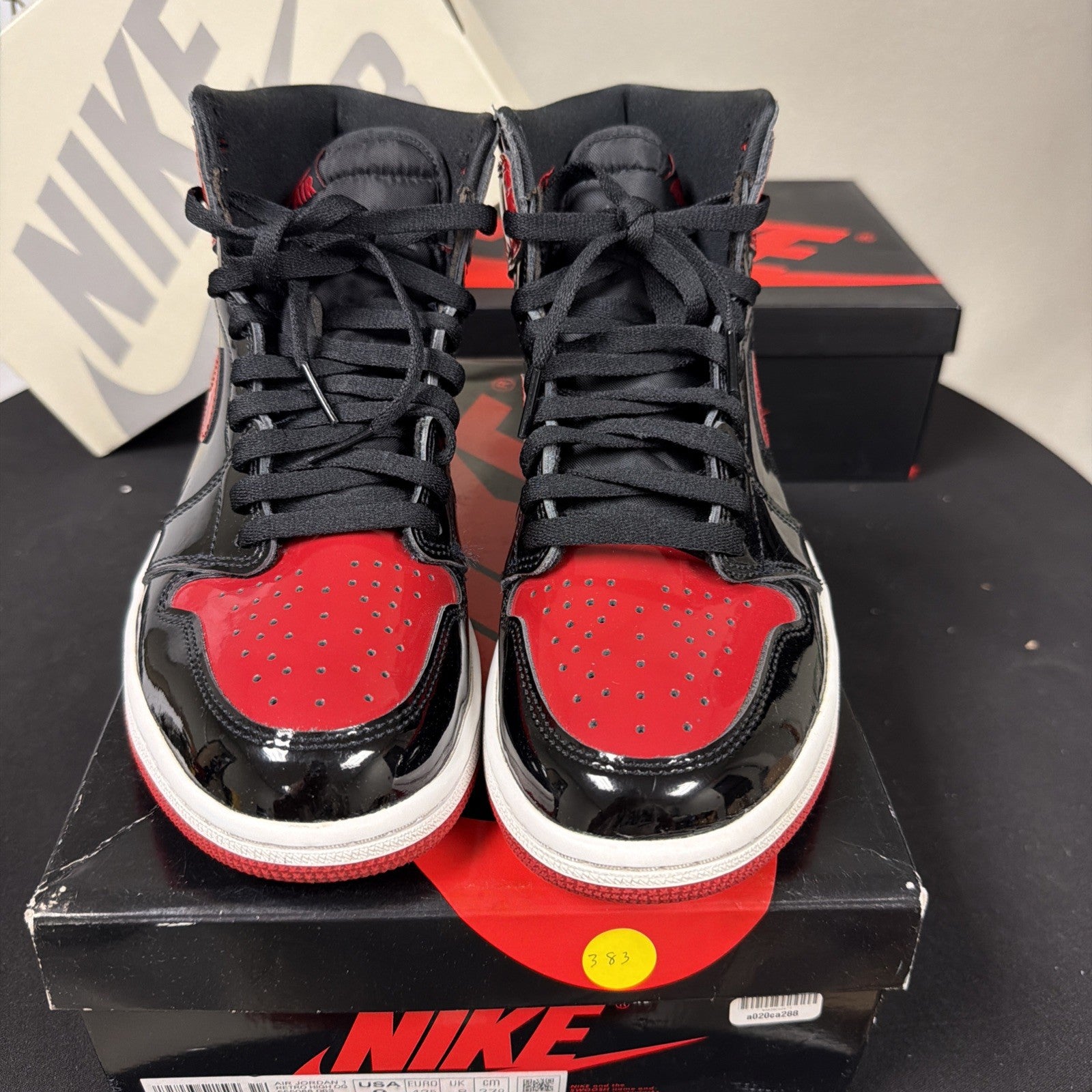 Air Jordan 1 Retro High OG Patent Bred Size 9 (555088 063)