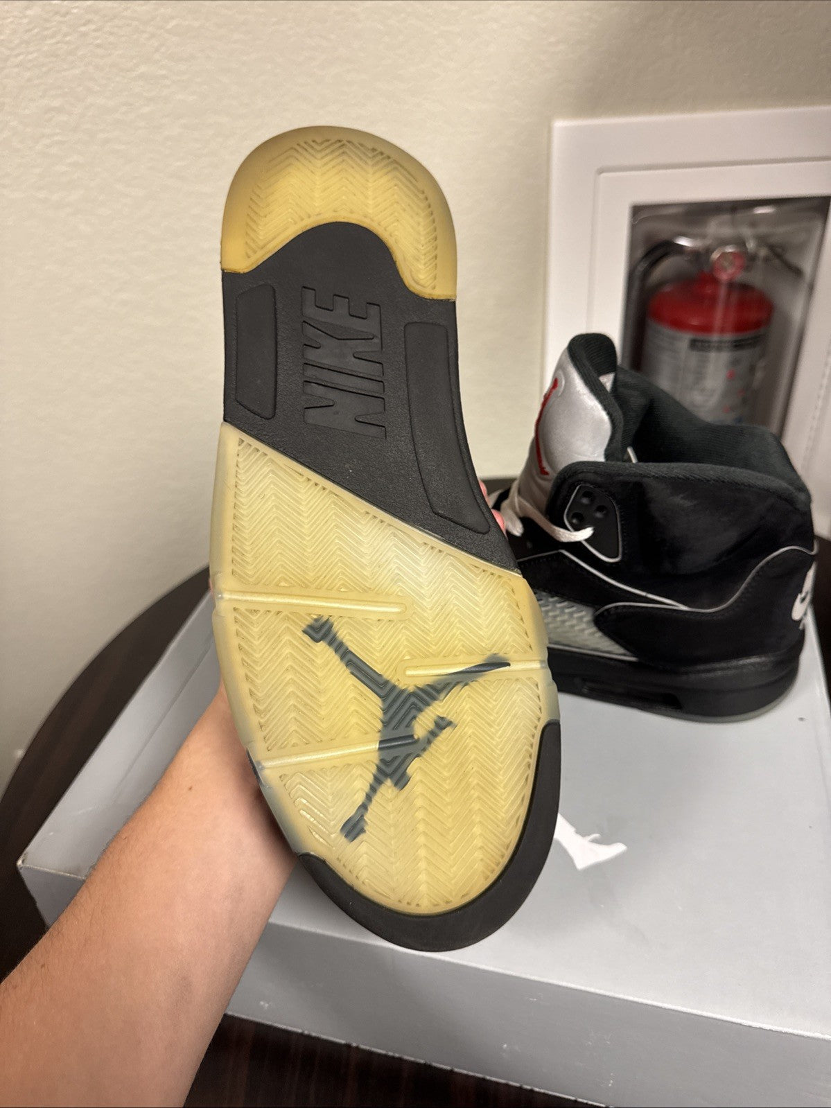 Air Jordan 5 Black Metallic Reimagined Size 12