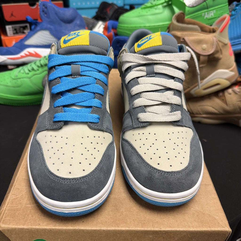 1/5 Sample Nike Dunk Low Very Rare NYX Vivid Blue / Grey Pavement Mens 2008