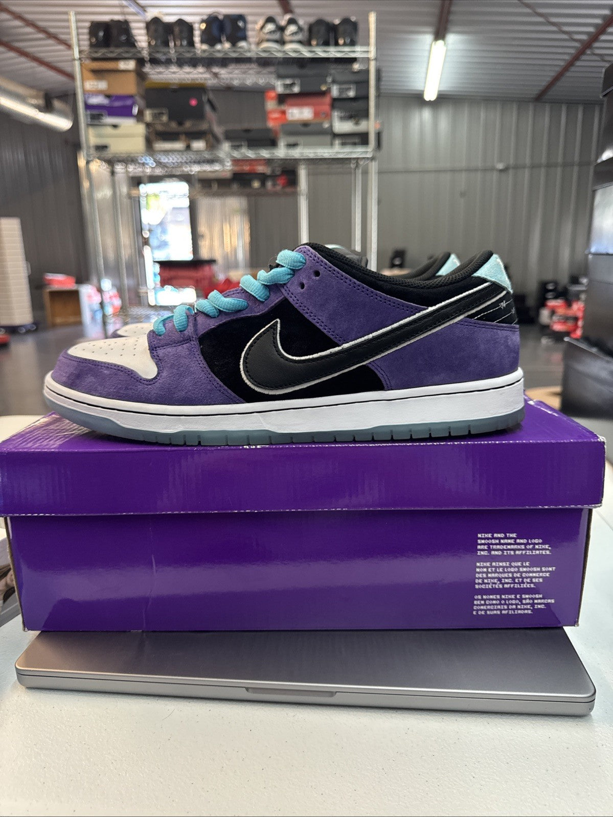 Size 14 - Nike SB Dunk Low Pro Court Purple Black White