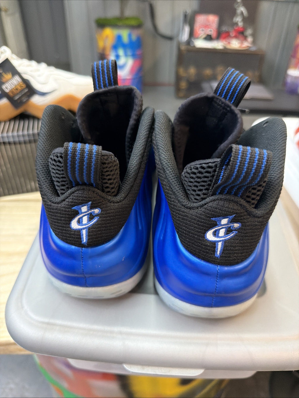 Nike Foamposite One Blue Black Men size 9.5