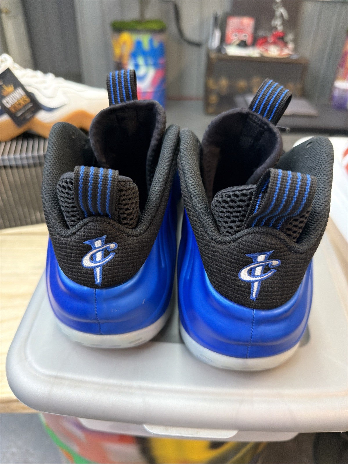Nike Foamposite One Blue Black Men size 9.5