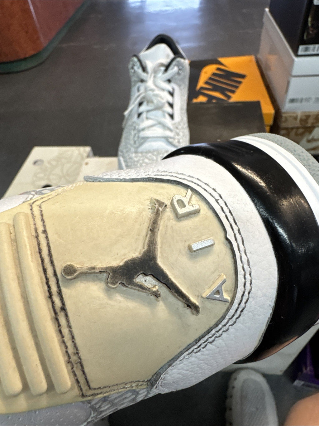 Size 11 - Nike Air Jordan 3 III Flip White Cement Elephant Print 2007