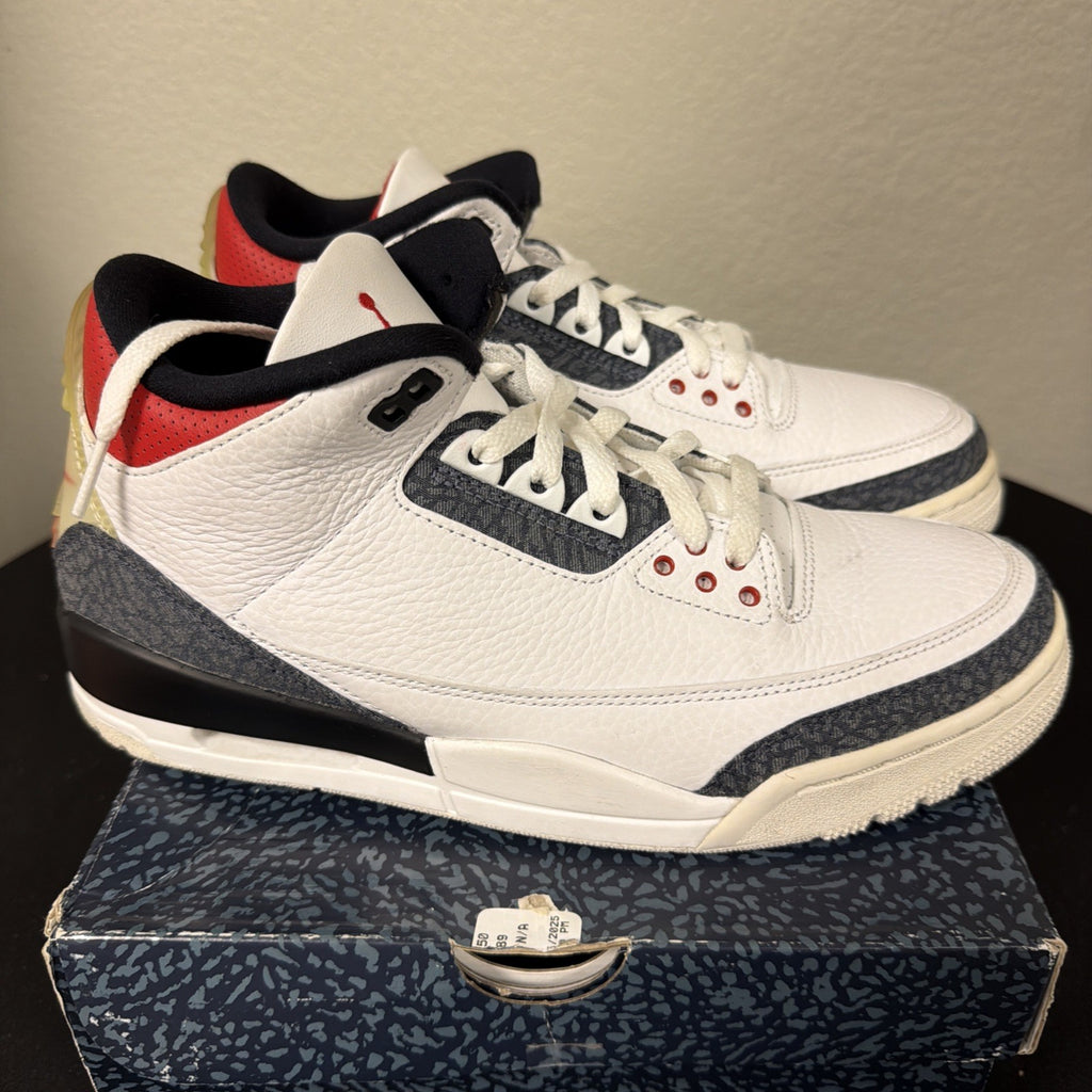 Nike Air Jordan 3 SE Fire Red Denim 2020 Shoes Size 9