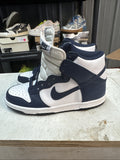 Size 4Y - Nike Dunk High White/Midnight Navy | Replacement Box - Worn Once