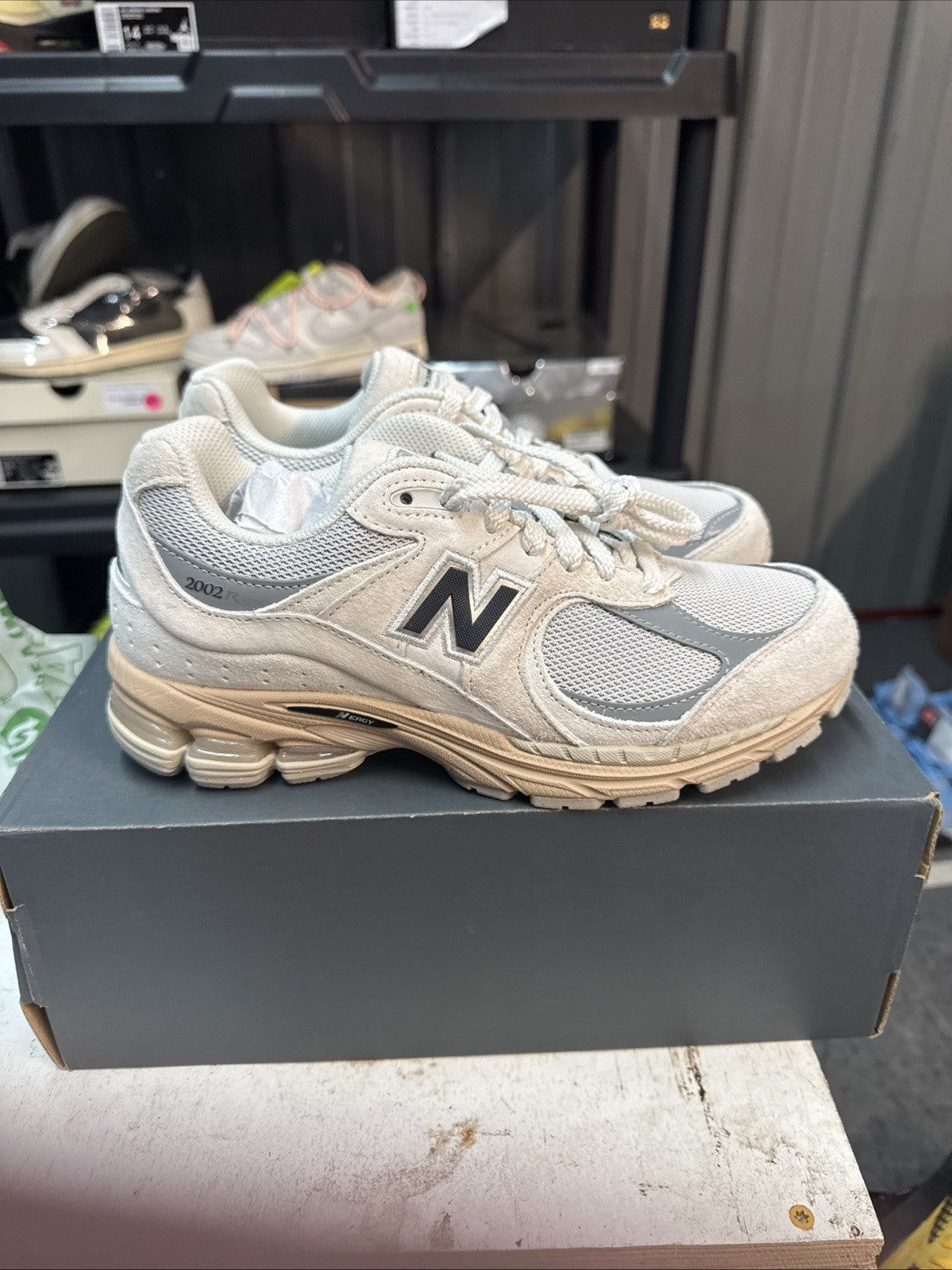 Size 6.5 - New Balance 2002R Linen Raincloud/Black Cement