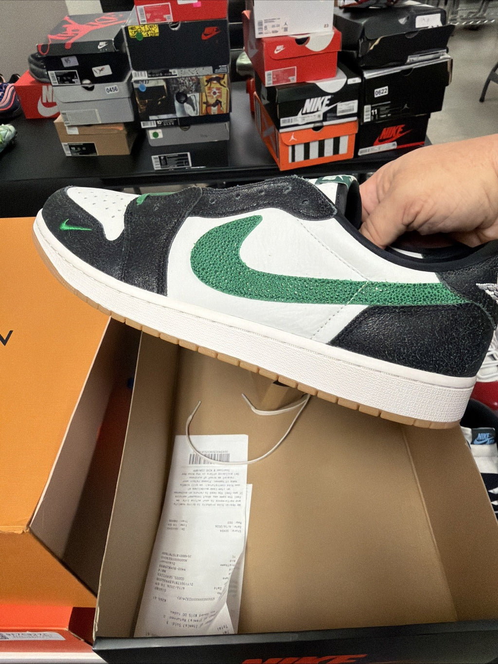 Jordan Air Jordan 1 Retro Low OG 'Phantom and Pine Green' (Black)