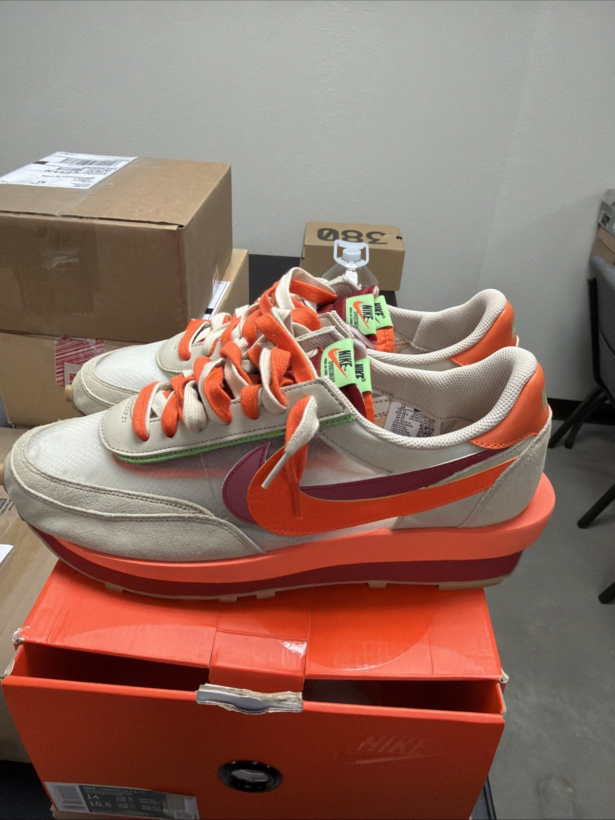 Nike LD Waffle x Clot x sacai “Net Orange Blaze”