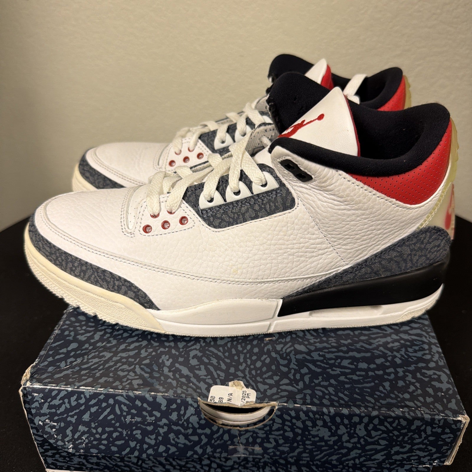 Nike Air Jordan 3 SE Fire Red Denim 2020 Shoes Size 9