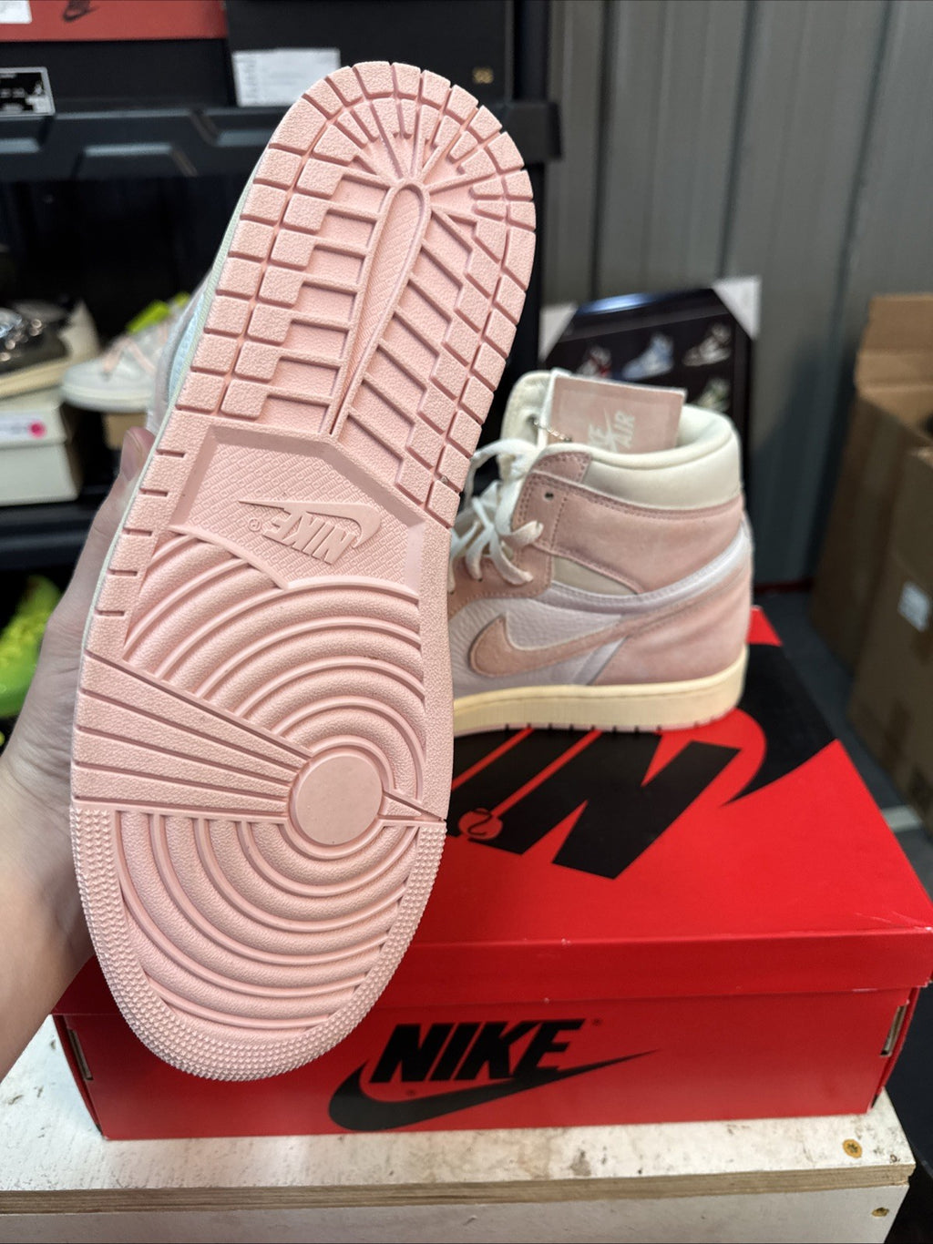 Wmns Size 12 - Air Jordan 1 Retro OG High Washed Pink