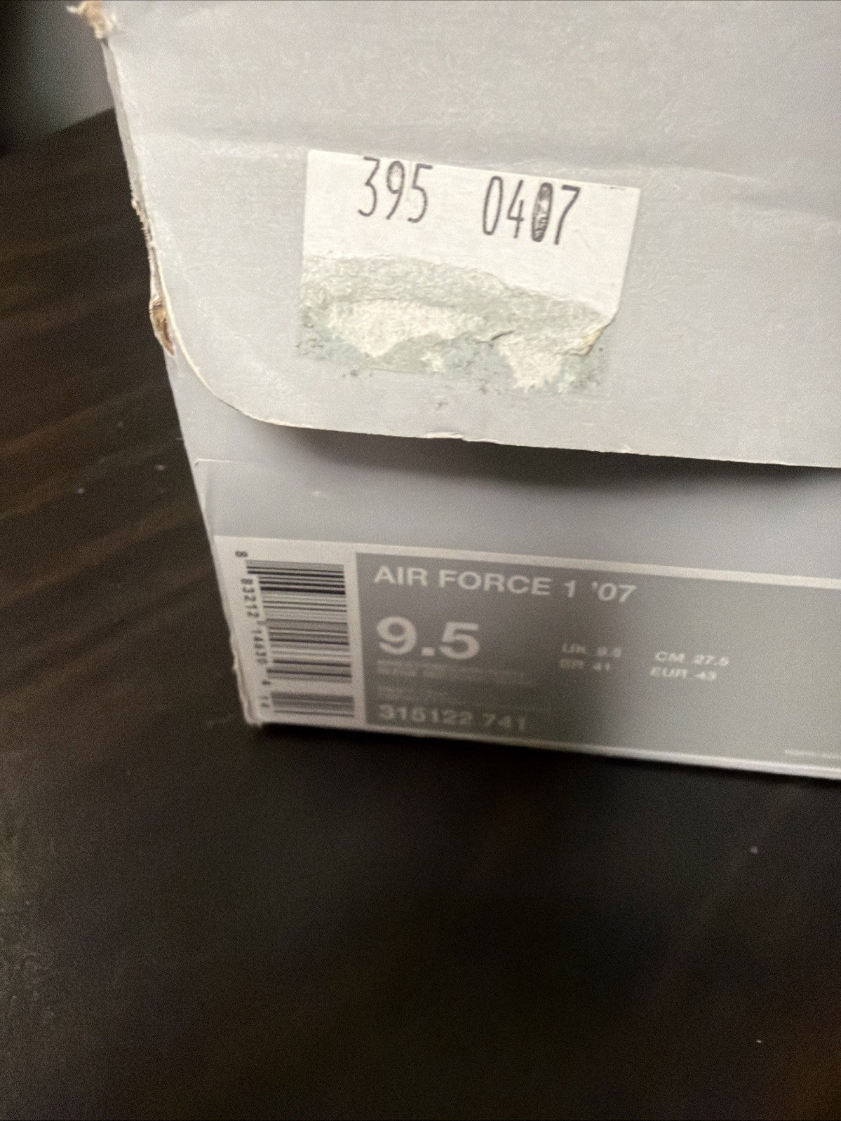 Nike Air Force 1 '07 Low Tan Navy Gum Sole US 9.5 315122-741 Deadstock New