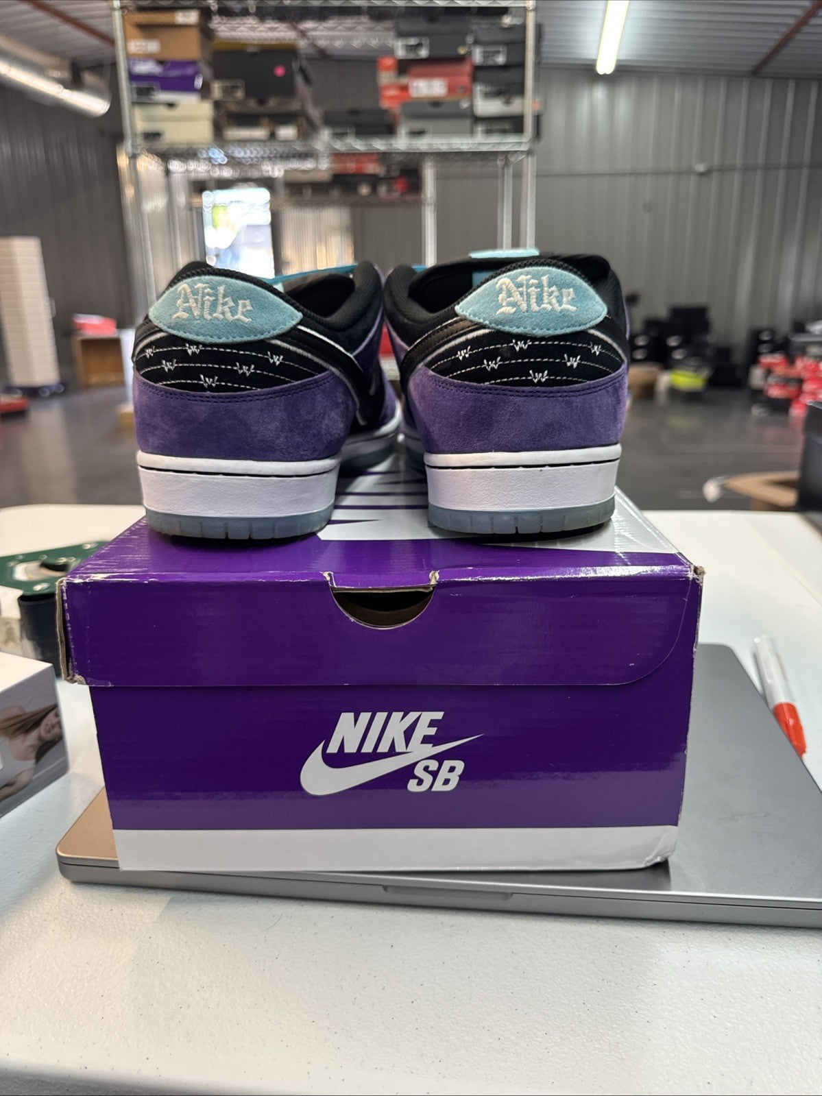 Size 14 - Nike SB Dunk Low Pro Court Purple Black White