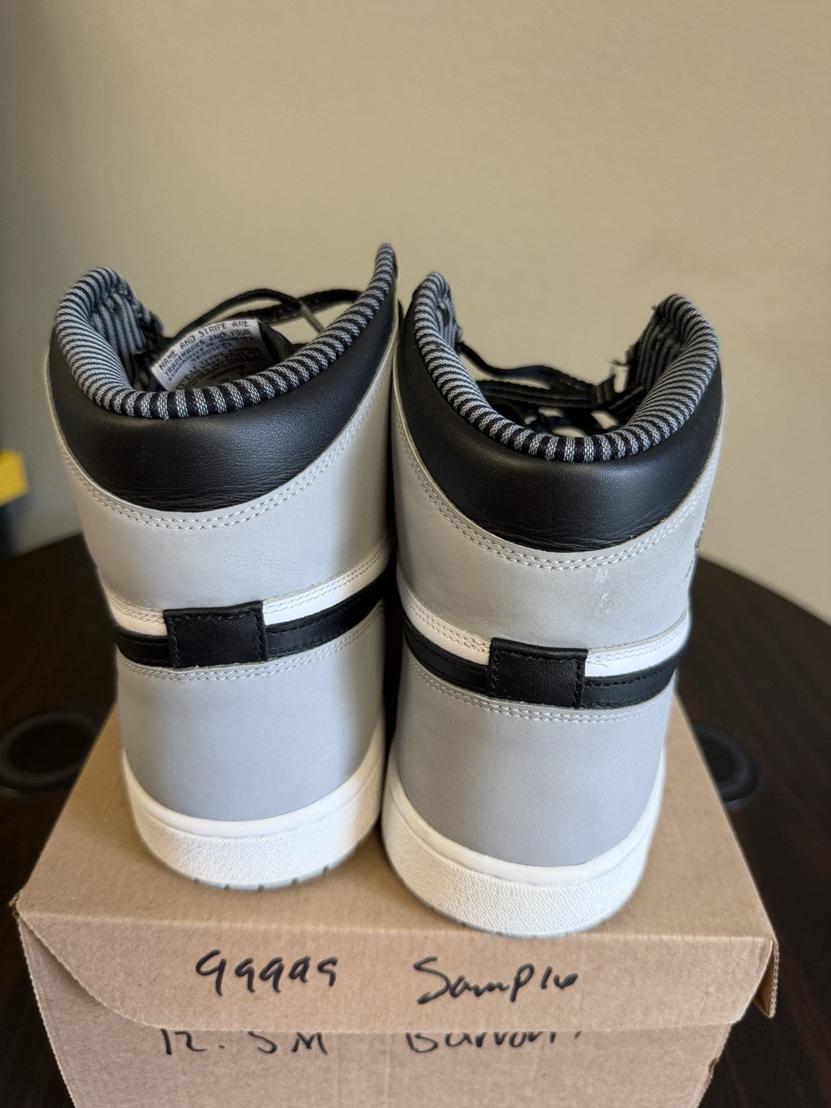 Nike Air Jordan 1 Retro High OG Barons Sample Size 12.5 Rare Promo 555088-104