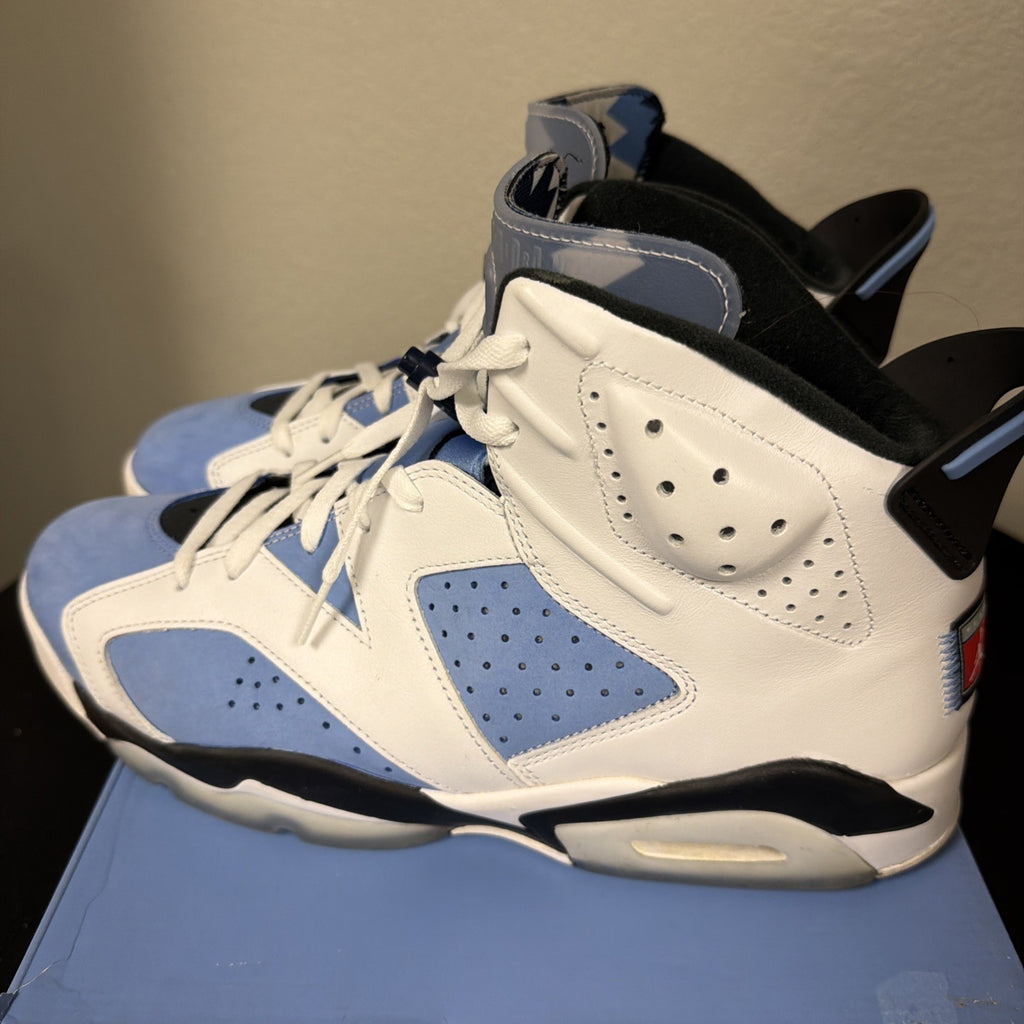 Worn Size 13 Men Air Jordan 6 Retro UNC CT8529-410 North Carolina