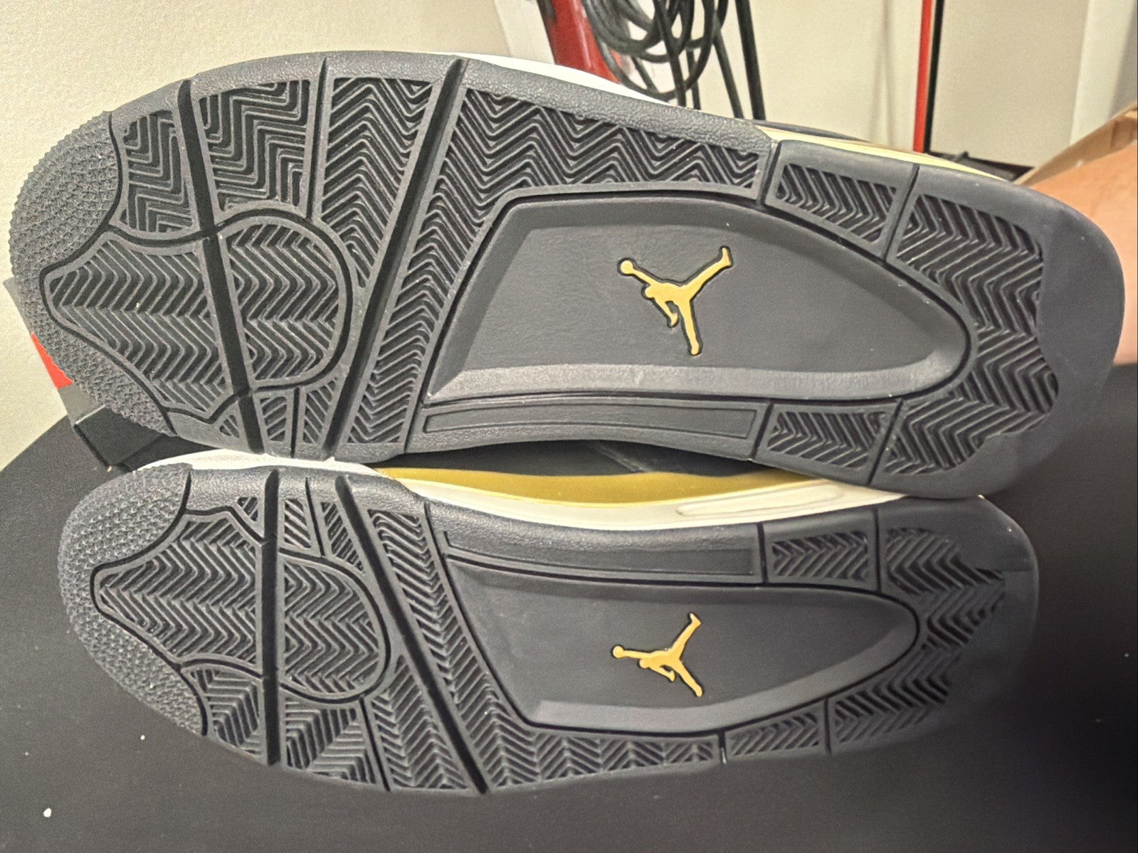 Air Jordan 4 RM Men's Shoes (Black/Sail/Team Gold/Metallic Gold)