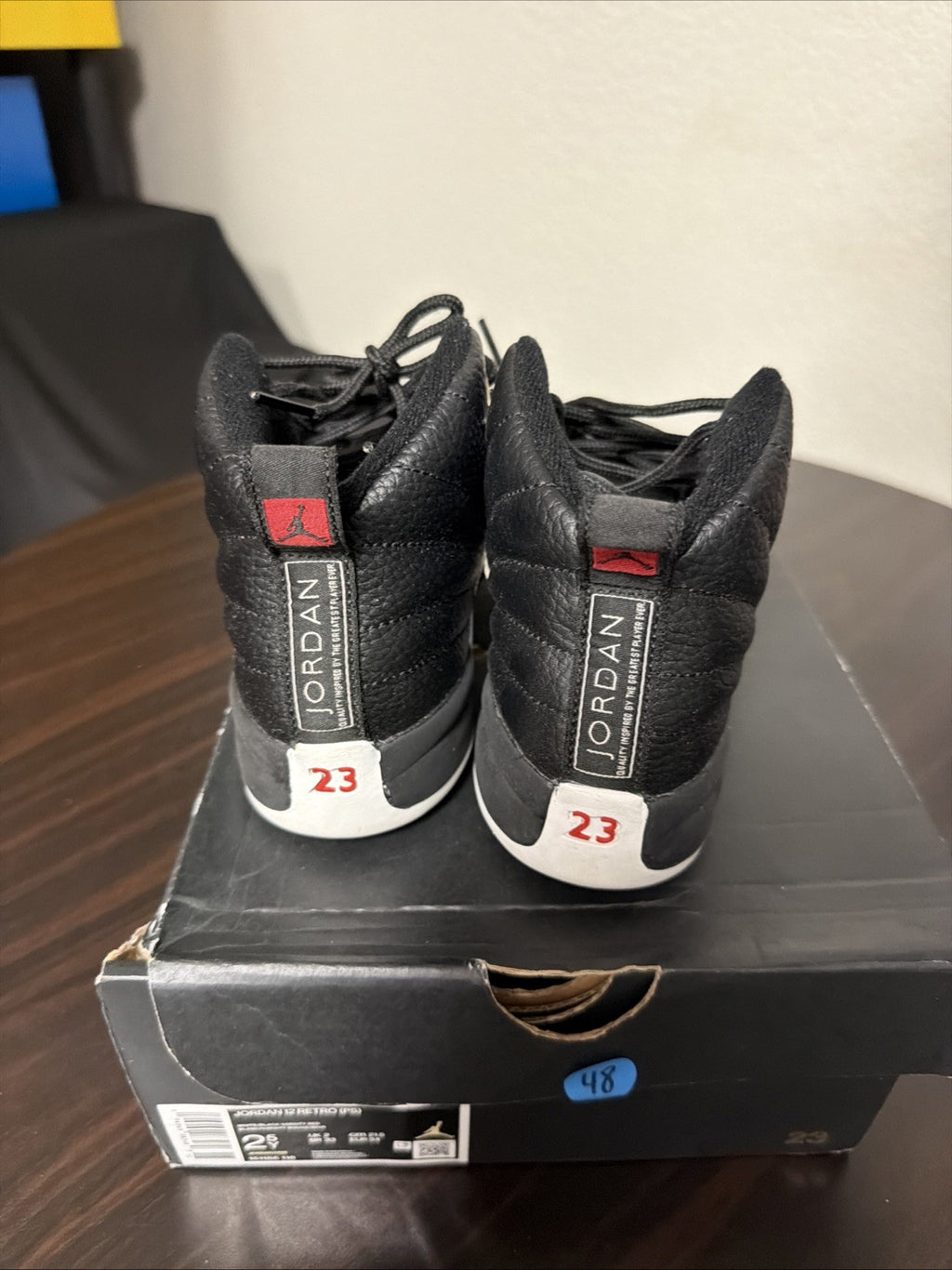 Air Jordan 12 Retro Playoff  2022 GS Size 2.5y (6W) 153265-006 *In Hand* Black