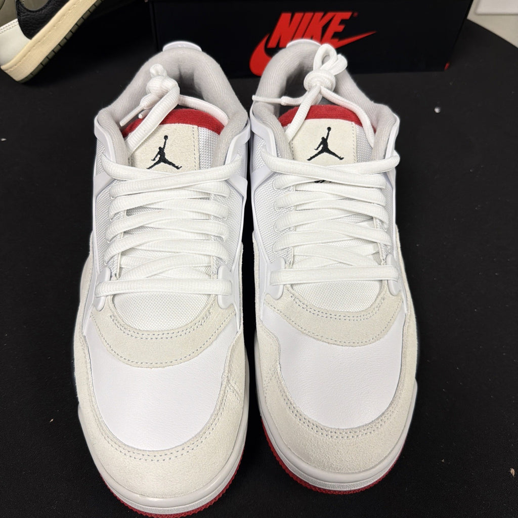 Nike Men's Air Jordan 4 RM White Fire Red Athletic Shoes Sneakers Trainers New