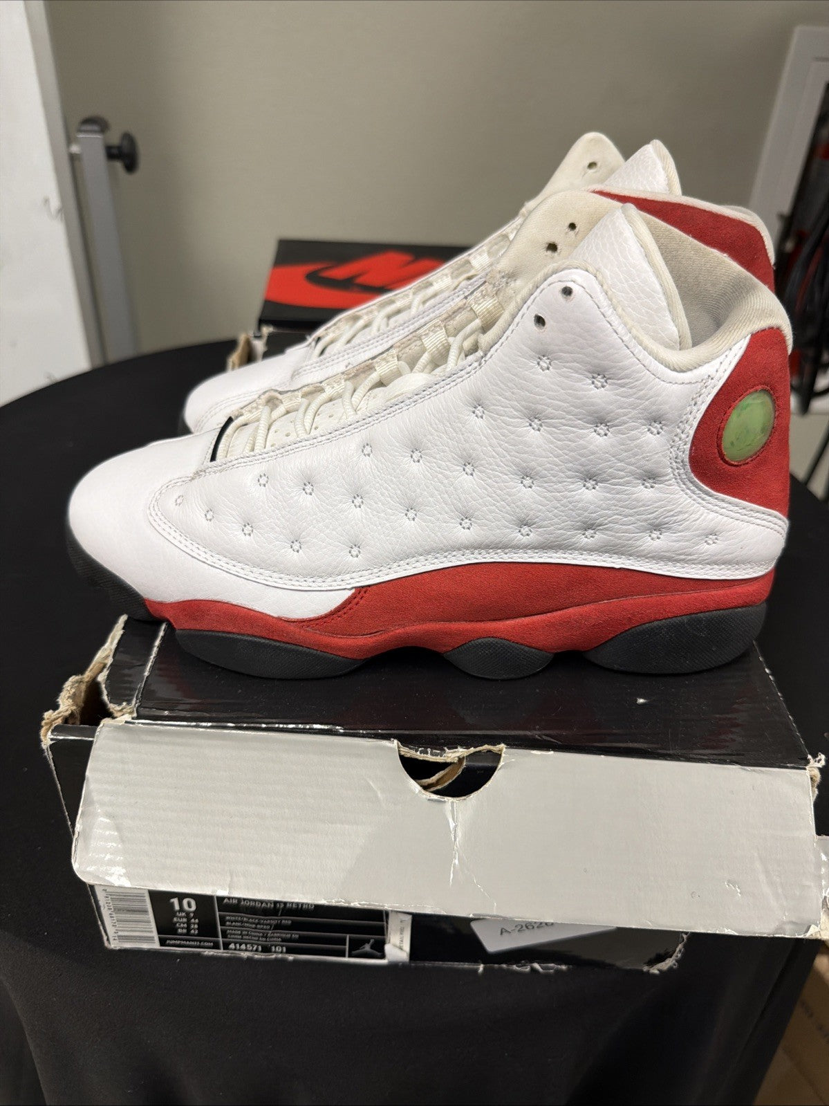 Air Jordan Cherry 13 Size 10 Retro Nike 2010 Release White, Red Black 414571-101