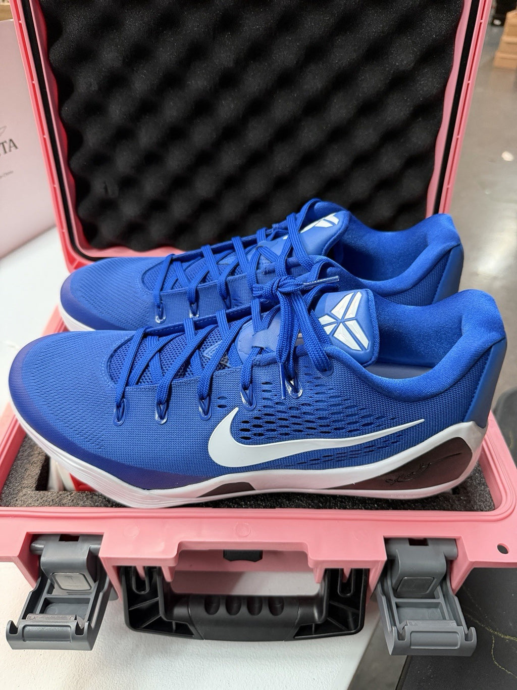 Size 15 - Nike Kobe 9 Elite Low EM Protro Game Royal White (NO LID) IH1401-400