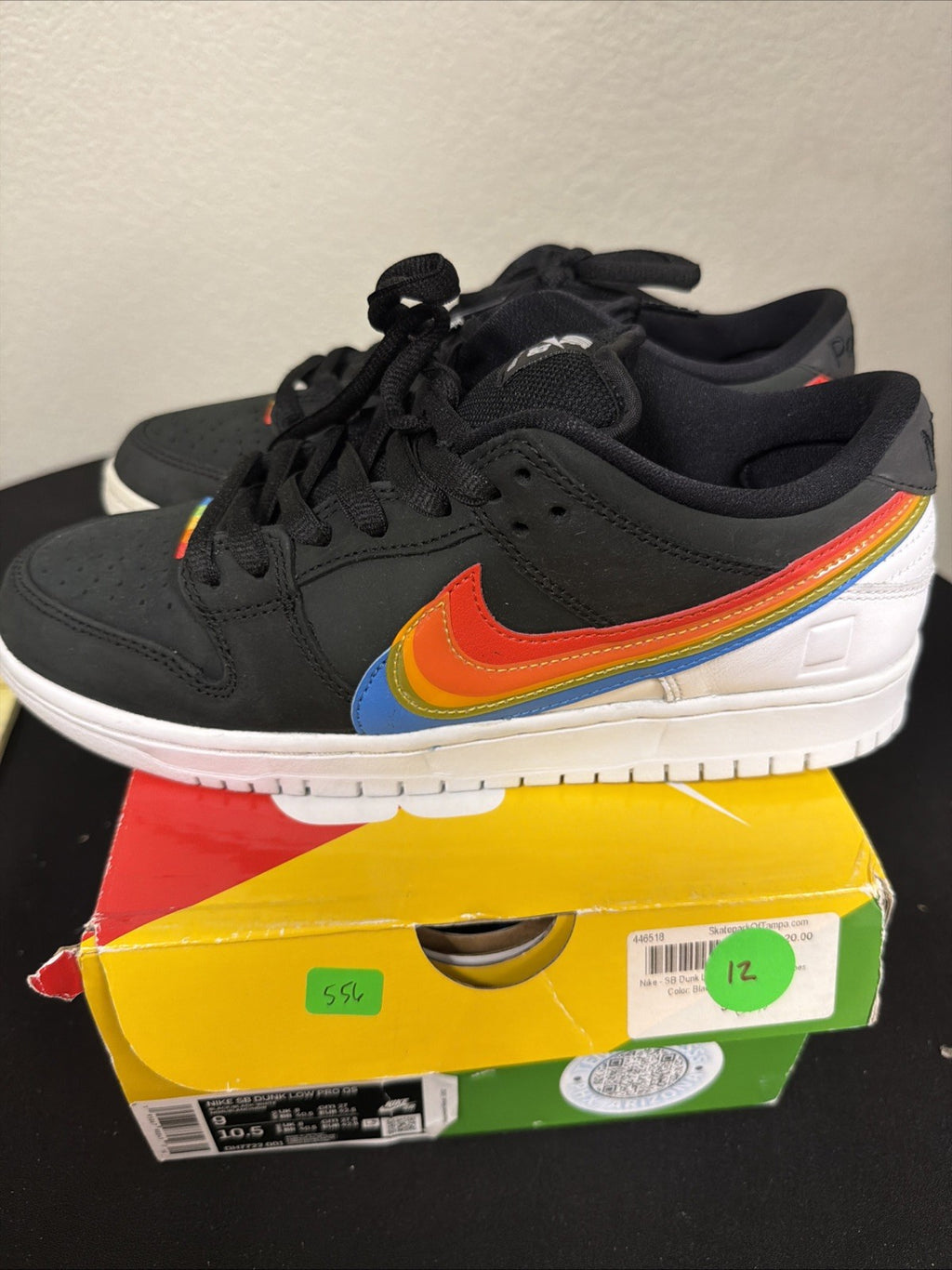 Size 9 - Polaroid x Nike Dunk SB Low Black