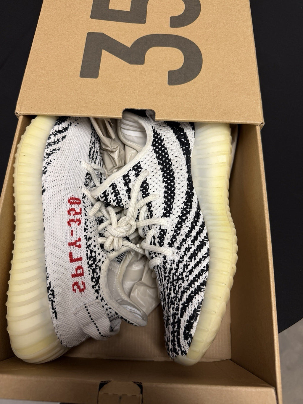 adidas Yeezy Boost 350 V2 'Zebra' Men’s Size 5 Women's 6.5 (CP9654) OG
