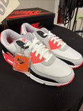 Nike Air Max 90 Infrared CT1686-100 Gray/White/Black/Pink Low Top Sneaker w/ Box