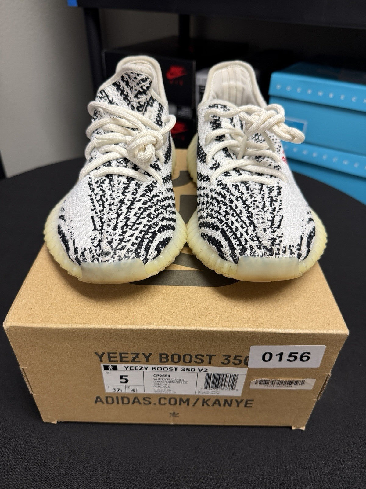 adidas Yeezy Boost 350 V2 'Zebra' Men’s Size 5 Women's 6.5 (CP9654) OG