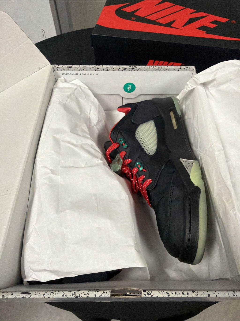 Size 10.5 Jordan 5 Low x Clot Anthracite Black Mens Lace Up Sneakers DM4640-036