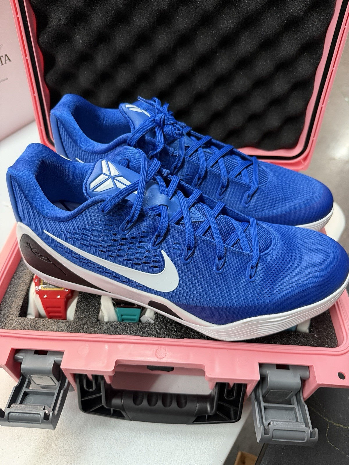 Size 15 - Nike Kobe 9 Elite Low EM Protro Game Royal White (NO LID) IH1401-400