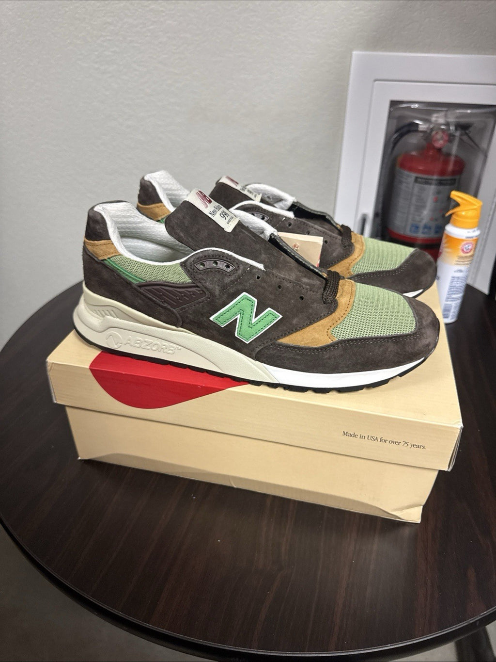 New Balance 998 Made in USA x Teddy Santis Low Brown Green - U998BG